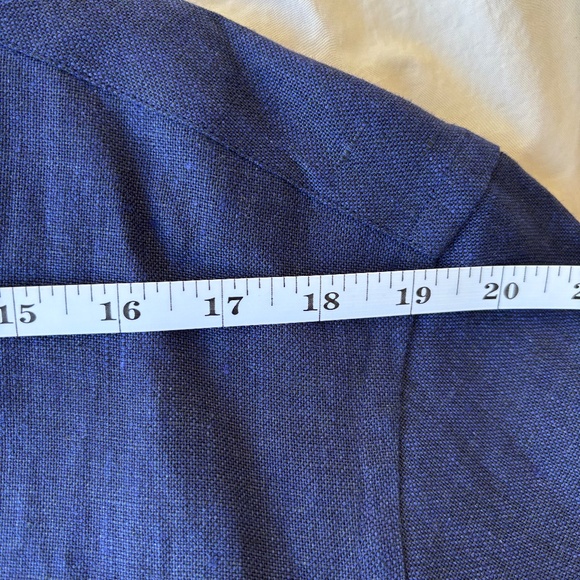 Original Fibres Linen Utility Shirt Navy M NWOT - Picture 7 of 8